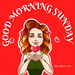 Cartoon Lady Blowing Sunday Morning Kisses GIF