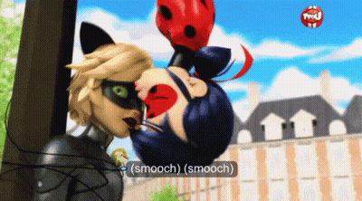 Cartoon Ladybug With Flower Beside Thimble GIF