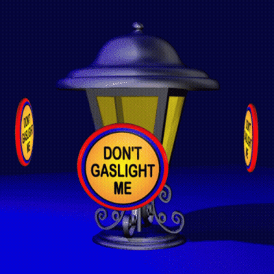 Cartoon Lantern With Candle Saying Don't Gaslight Me GIF