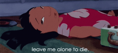 Cartoon Laying On Floor Leave Me Alone To Die GIF