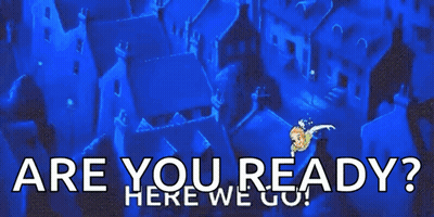 Cartoon Laying On Ground Saying Are You Ready Here We Go GIF