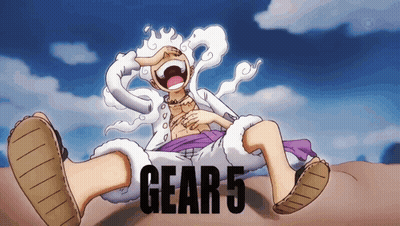 Cartoon Laying On Ground Saying Gear 5 GIF