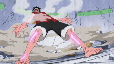 Cartoon Laying On Ground With Glowing Pink Legs GIF