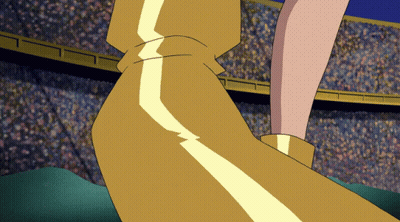 Cartoon Leg With White Stripe GIF
