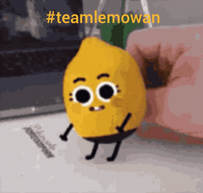 Cartoon Lemon Being Held GIF