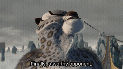 Cartoon Leopard Standing On Bridge Finally Worthy Opponent GIF