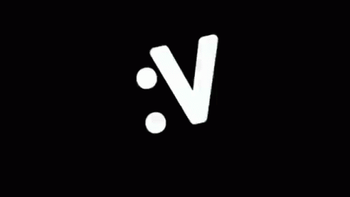 Cartoon Letter V On Rainbow Background GIF