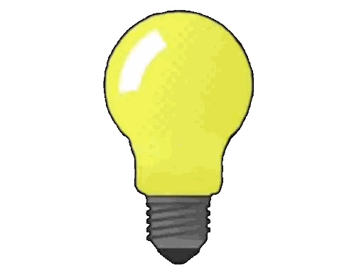 Cartoon Light Bulb With Checkered Background Sticker