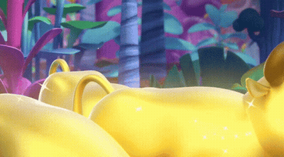 Cartoon Lion Lying On Bed GIF