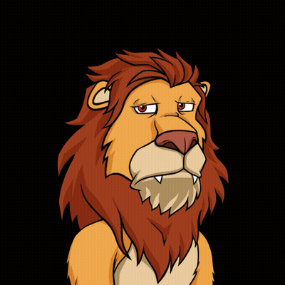 Cartoon Lion Saying Gn GIF