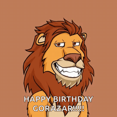 Cartoon Lion Saying Happy Birthday Gorazar GIF