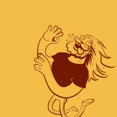 Cartoon Lion Saying Yogurt GIF