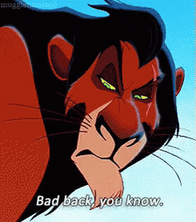 Cartoon Lion Says Bad Back You Know GIF