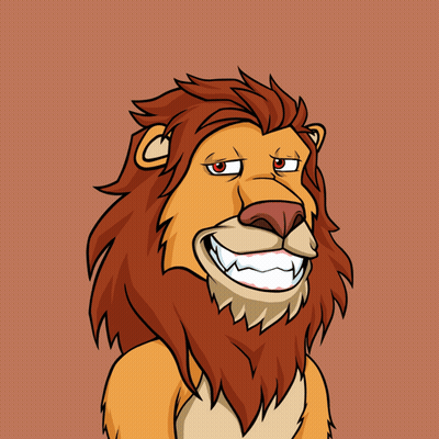 Cartoon Lion With Fist Up GIF