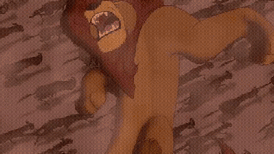 Cartoon Lion With Mouth Wide Open GIF