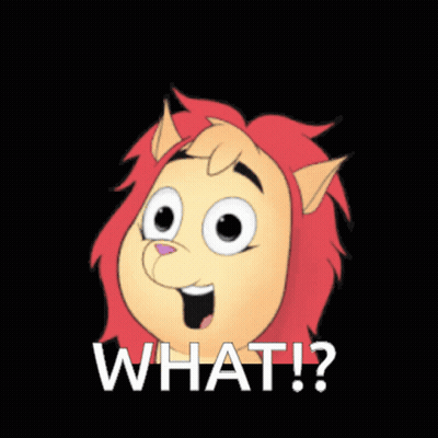 Cartoon Lion With Question Mark Saying What GIF