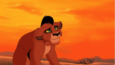 Cartoon Lioness Laying Down With Head On Paws GIF