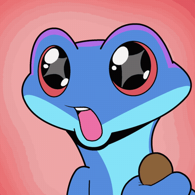 Cartoon Lizard Holding Coin Tongue Out GIF