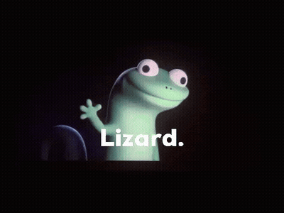 Cartoon Lizard With Lizard Text GIF
