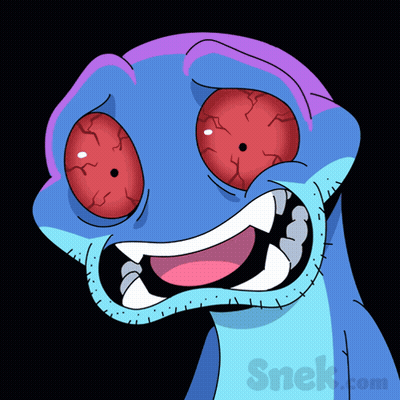 Cartoon Lizard With Red Eyes Snek.com GIF