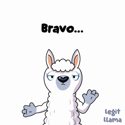 Cartoon Llama Bravo GIF