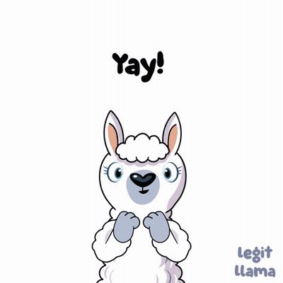 Cartoon Llama Fist Pump Yay GIF