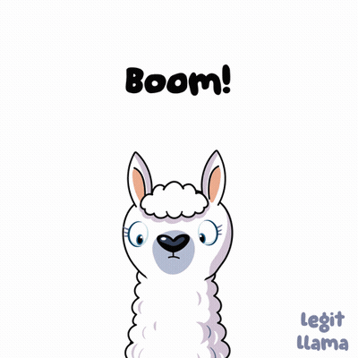 Cartoon Llama Holding Microphone Boom GIF