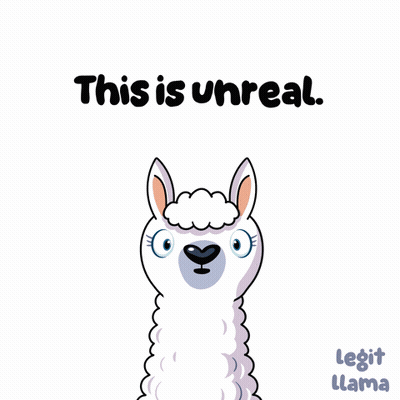 Cartoon Llama Surprised This Is Unreal GIF