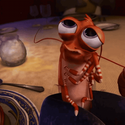 Cartoon Lobster With Big Eyes GIF