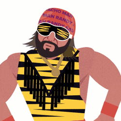 Cartoon Macho Man Oh Yeah Screaming  GIF