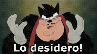 Cartoon Making Funny Face Saying Lo Desidero GIF