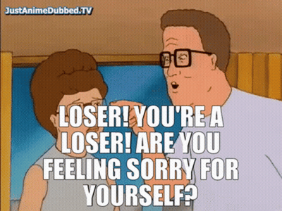 Cartoon Man and Woman Saying Loser You're a Loser