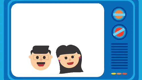 Cartoon Man And Woman With H Sticker