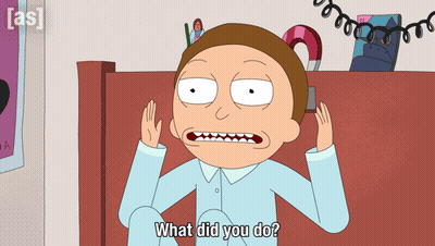 Cartoon Man Asking What Did You Do GIF