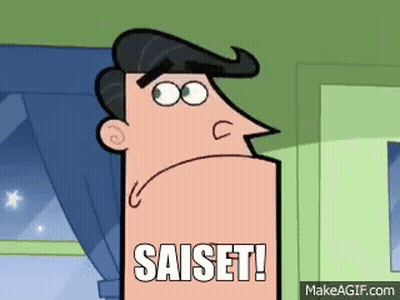 Cartoon Man At Window Saying Saiset GIF