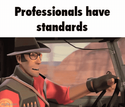 Cartoon Man Driving Car Professionals Have Standards