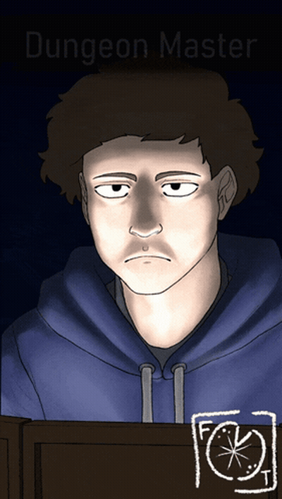 Cartoon Man Dungeon Master's Approved GIF