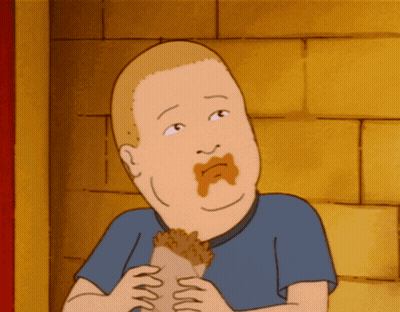Cartoon Man Eating Bowl Of Popcorn GIF