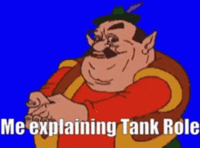 Cartoon Man Explaining Tank Role GIF