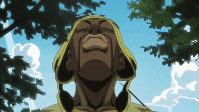 Cartoon Man Eyes Closed Looking Up GIF