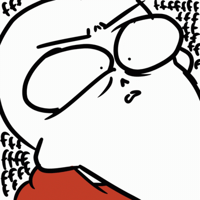 Cartoon Man Face With FF GIF