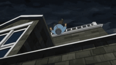 Cartoon Man Falling Off Building GIF
