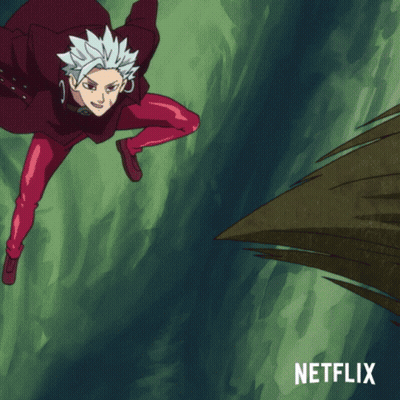 Cartoon Man Flying Through Air GIF
