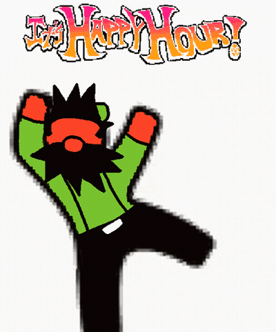 Cartoon Man Happy Hour GIF