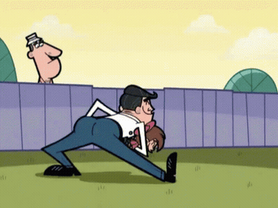 Cartoon Man Holding Another Man GIF