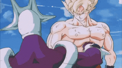 Cartoon Man Holding Another Man With Blue Sky GIF