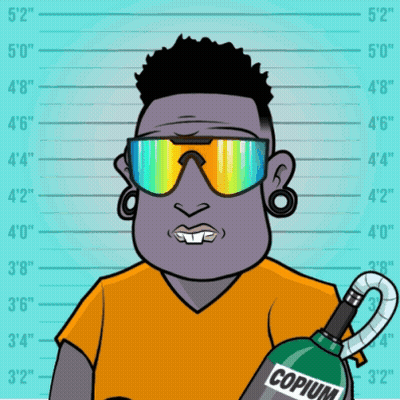 Cartoon Man Holding Bottle Saying Copium GIF