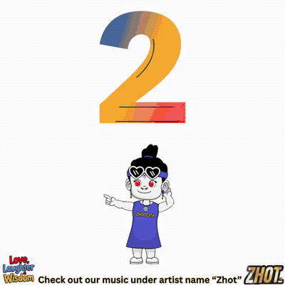Cartoon Man Holding Broken Heart With Number 2 GIF