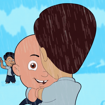 Cartoon Man Holding Child GIF