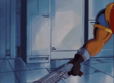Cartoon Man Holding Gun GIF